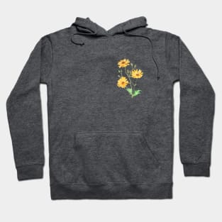 yellow wildflower hawksbeard painting Hoodie